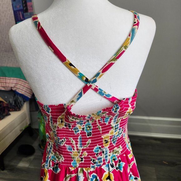 Vintage 1960's Pink Floral Sundress with Pockets - Picture 14 of 15